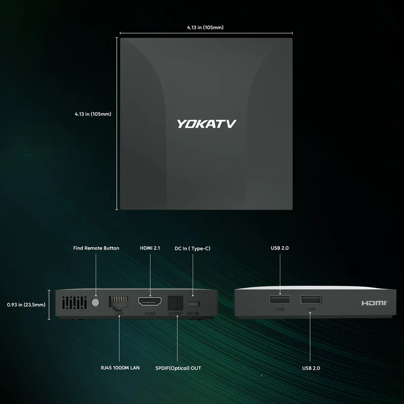YOKATV IPx3 4K UHD Streaming Android TV Box